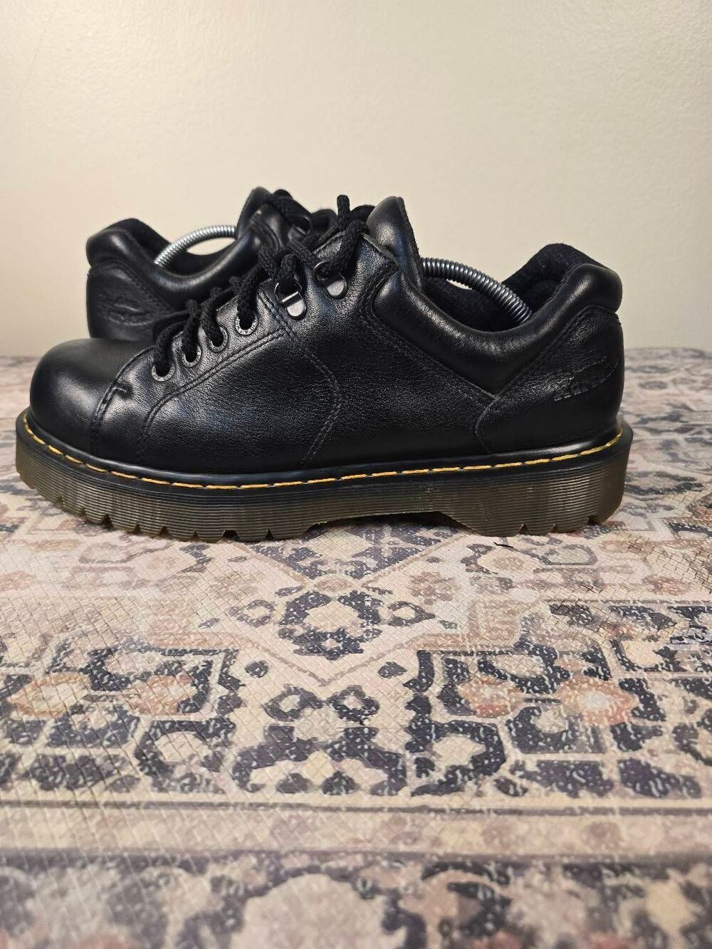 Vtg Dr Martens Black Leather 8312 Oxford Chunky Casual Men's Size 12 Vintage